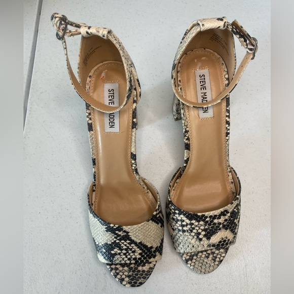 Steve Madden Minra Snake Skin Heels sandals - Picture 7 of 16
